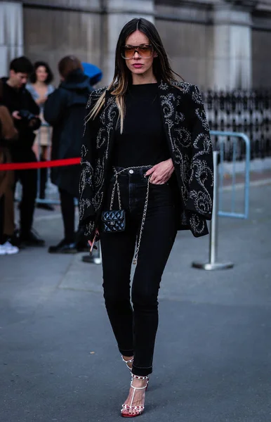 Street Style, Fall Winter 2019, Paris Fashion Week, Francie - 28 — Stock fotografie