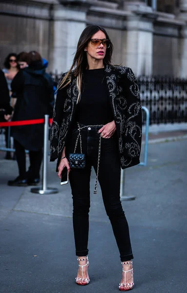 Street Style, Fall Winter 2019, Paris Fashion Week, Francie - 28 — Stock fotografie