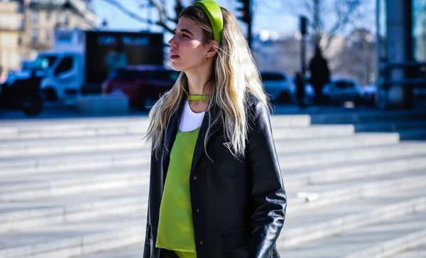 Street Style, Fall Winter 2019, Paris Fashion Week, France - 27 — Stock Photo, Image