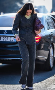 Sokak Tarzı, Sonbahar Kış 2019, Paris Moda Haftası, Fransa - 27 