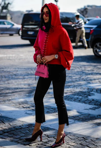 Sokak Tarzı, Sonbahar Kış 2019, Paris Moda Haftası, Fransa - 27 