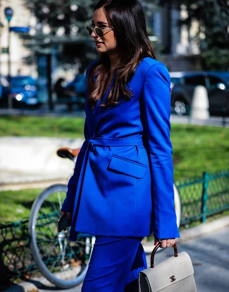 Street Style, Fall Winter 2019, Paris Fashion Week, Francie - 27 — Stock fotografie