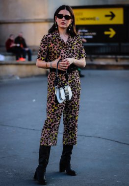 Sokak Tarzı, Sonbahar Kış 2019, Paris Moda Haftası, Fransa - 27 