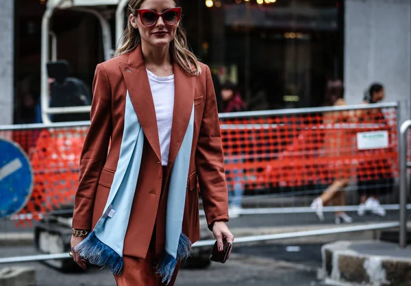 Milan Italy Eylül 2019 Milano Moda Haftası Sırasında Olivia Palermo — Stok fotoğraf