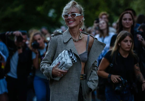 Milan Italie Septembre 2019 Viktoria Rader Dans Rue Pendant Fashion — Photo