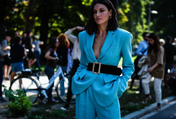 Milano Italien September 2019 Paola Turani Gatan Milan Fashion Week — Stockfoto