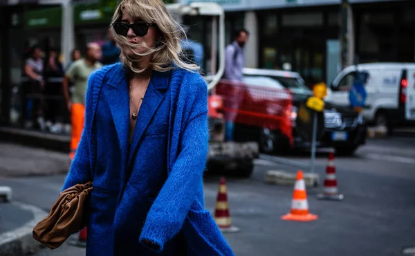 Milan Italia Septiembre 2019 Eleonora Carisi Calle Durante Semana Moda — Foto de Stock