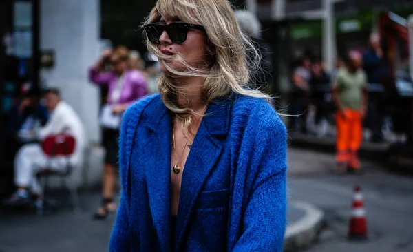 Milan Itália Setembro 2019 Eleonora Carisi Rua Durante Milan Fashion — Fotografia de Stock