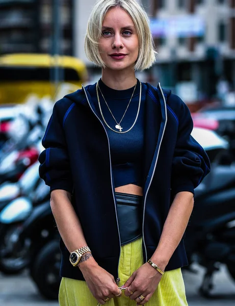 Milan Italy September 2019 Lisa Hahnbueck Street Milan Fashion Week — Stock Photo, Image