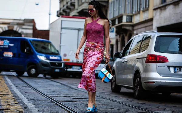 Milán Italia Septiembre 2019 Doina Ciobanu Calle Durante Semana Moda —  Fotos de Stock
