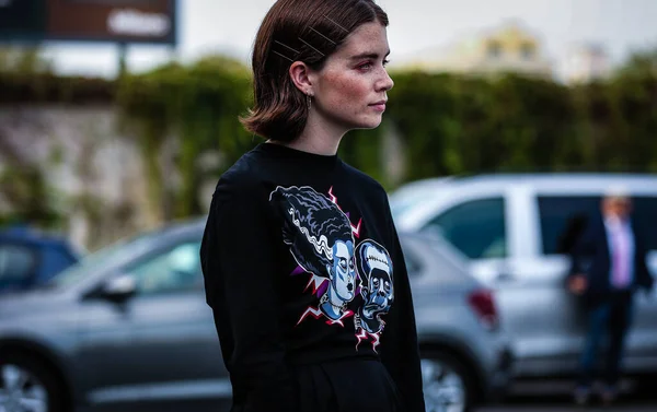 Milan Italie Septembre 2019 Molly Blutstein Dans Rue Pendant Fashion — Photo