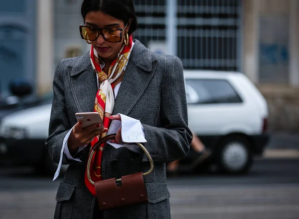 Milan Italia Septiembre 2019 Bettina Looney Calle Durante Semana Moda — Foto de Stock