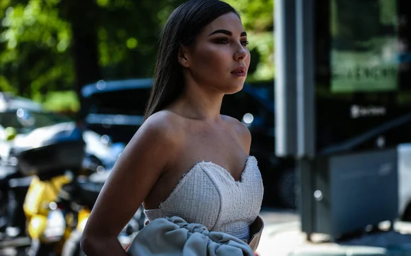 Milan Italy September 2019 Karina Nigay Street Milan Fashion Week — Stock Photo, Image