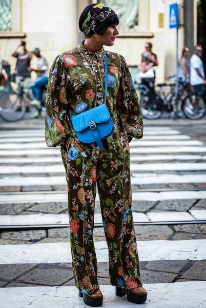 Milan Italy September 2019 Maria Bernad Street Milan Fashion Week — Stock Photo, Image