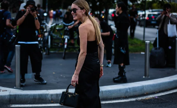 Milan Italie Septembre 2019 Pernille Teisbaek Dans Rue Pendant Fashion — Photo
