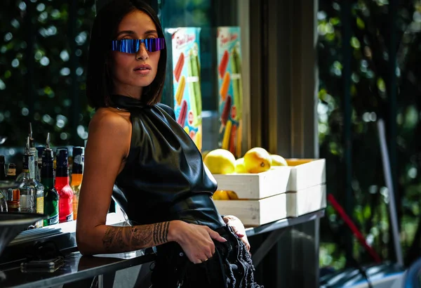 Milan Italia Septiembre 2019 Alexandra Guerain Calle Durante Semana Moda — Foto de Stock