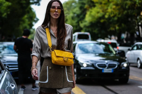 Milano Italien September 2019 Estelle Chemouny Pigault Gatan Milan Fashion — Stockfoto