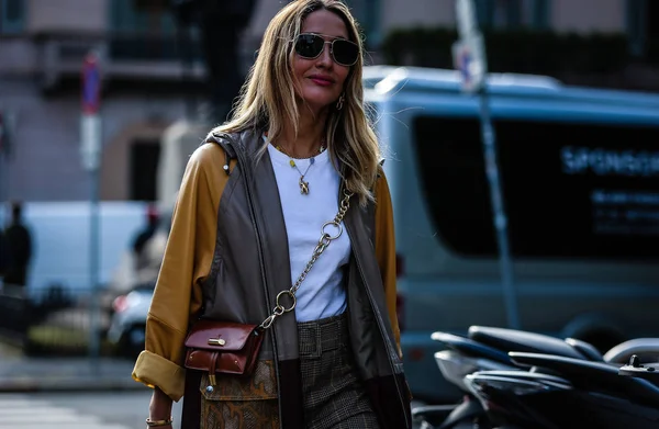 Milán Italia Septiembre 2019 Tiany Kiriloff Calle Durante Semana Moda — Foto de Stock