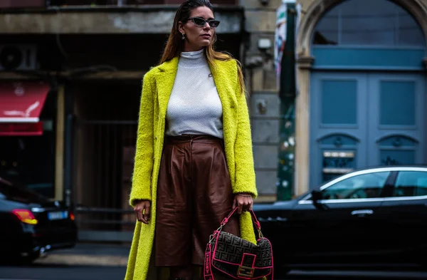 Milan Italy September 2019 Women Street Milan Fashion Week — Stock Photo, Image