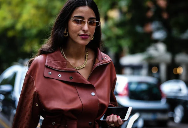 Milan Italie Septembre 2019 Bettina Looney Dans Rue Pendant Fashion — Photo