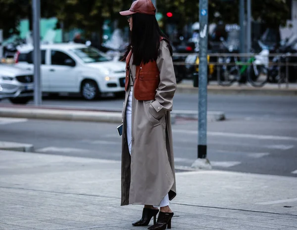 Milan Italia Septiembre 2019 Yoyo Cao Calle Durante Semana Moda —  Fotos de Stock