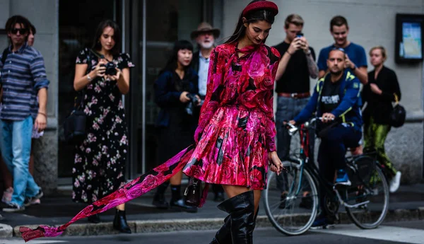 Milan Italy September 2019 Sara Rossetto Street Milan Fashion Week — 스톡 사진