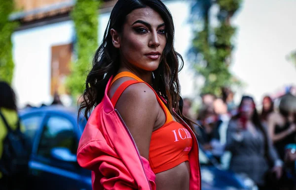 Milan Italy September 2019 Giulia Salemi Street Milan Fashion Week — Stock Photo, Image