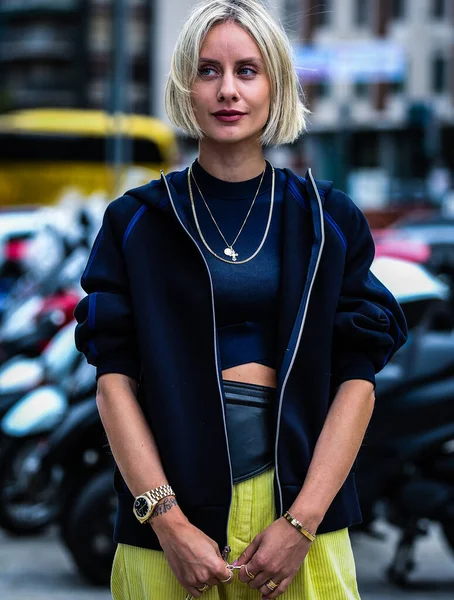 Milan Italy September 2019 Lisa Hahnbueck Street Milan Fashion Week — Stock Photo, Image