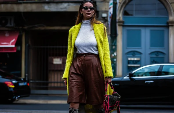 Milan Itália Setembro 2019 Mulheres Rua Durante Milan Fashion Week — Fotografia de Stock