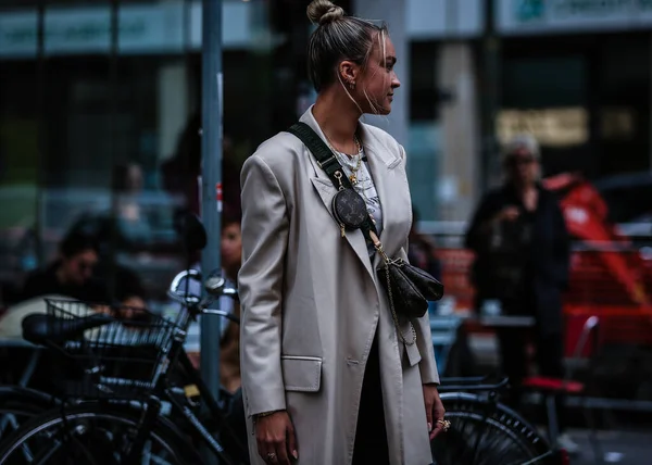 Milan Itália Setembro 2019 Nina Suess Rua Durante Milan Fashion — Fotografia de Stock