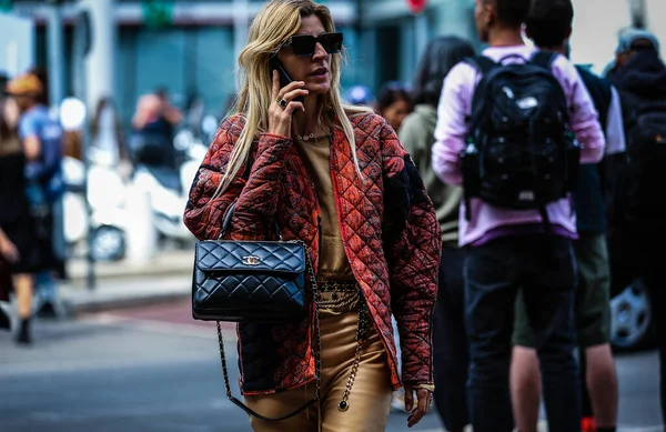 Milán Italia Septiembre 2019 Ada Kokosar Calle Durante Semana Moda — Foto de Stock