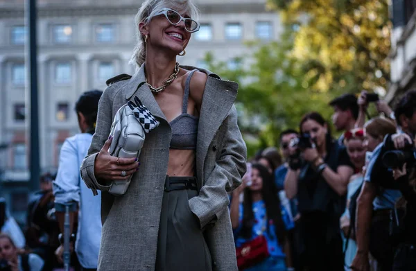 Milan Talya Eylül 2019 Milano Moda Haftası Sırasında Viktoria Rader — Stok fotoğraf