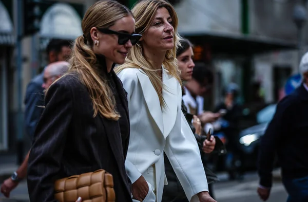 Milano Italia Settembre 2019 Pernille Teisbaek Ada Kokosar Strada Durante — Foto Stock