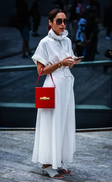 Milan Talya Eylül 2019 Milano Moda Haftası Sırasında Geraldine Boublil — Stok fotoğraf