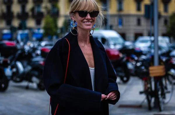 Milan Italy Eylül 2019 Jeanette Madsen Milano Moda Haftası Sırasında — Stok fotoğraf