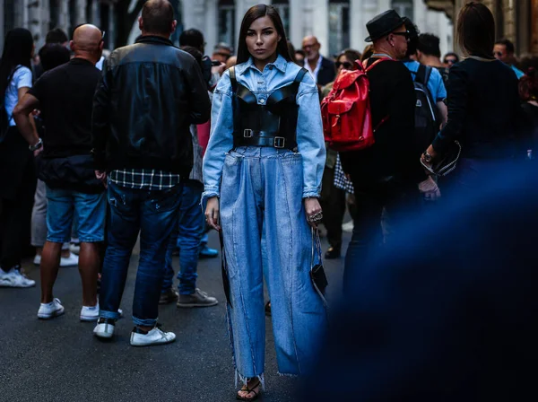 Milan Italy September 2019 Karina Nigay Street Milan Fashion Week — 스톡 사진