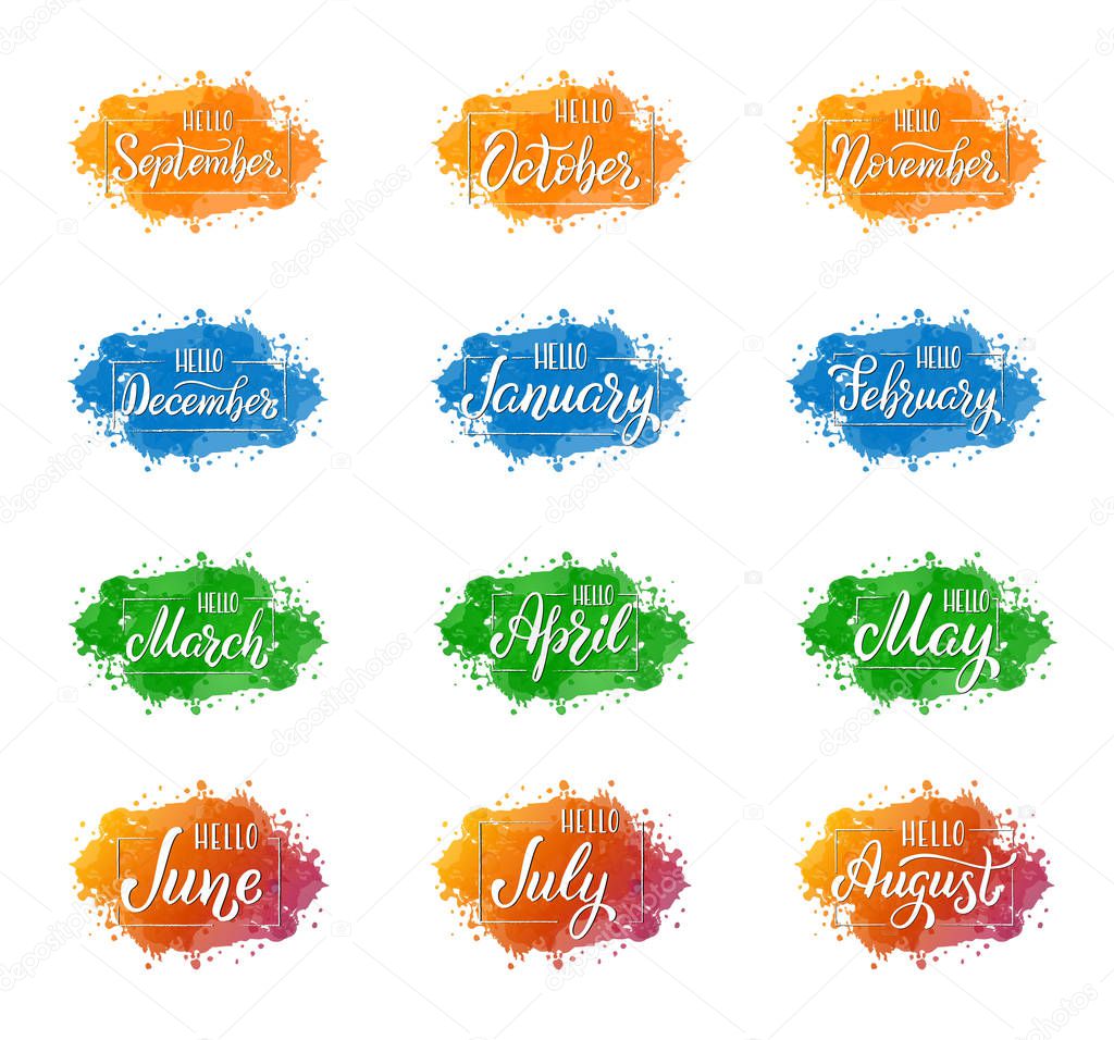 Set Of Handwritten Names Of Months December January February March April May June July August September October November Modern Calligraphy Lettering Words For Calendars And Organizers Set Of Handwritten Names Of Months December January February March April May June July August September October November Modern Calligraphy Lettering Words For Calendars And Organizers