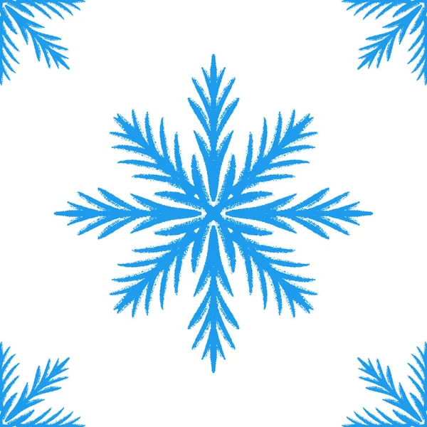 Mavi, dikişsiz kış deseni, ambalaj kağıdı ve tekstil için karalama elementleri..