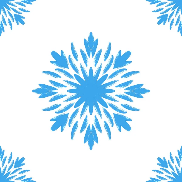 Patrón sin costuras de invierno azul, elementos de garabato para papel de regalo y textiles . — Vector de stock