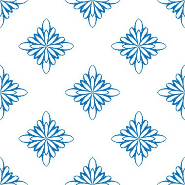 Mavi kar tanesi, beyaz arka planda kusursuz desen çiziyor. El çizimi kış öğeleri ve bayram kartı, baskı, etkinlik, ambalaj kağıdı ve tekstil sembolü. Ev ve tekstil için Doodle vektör tasarımı