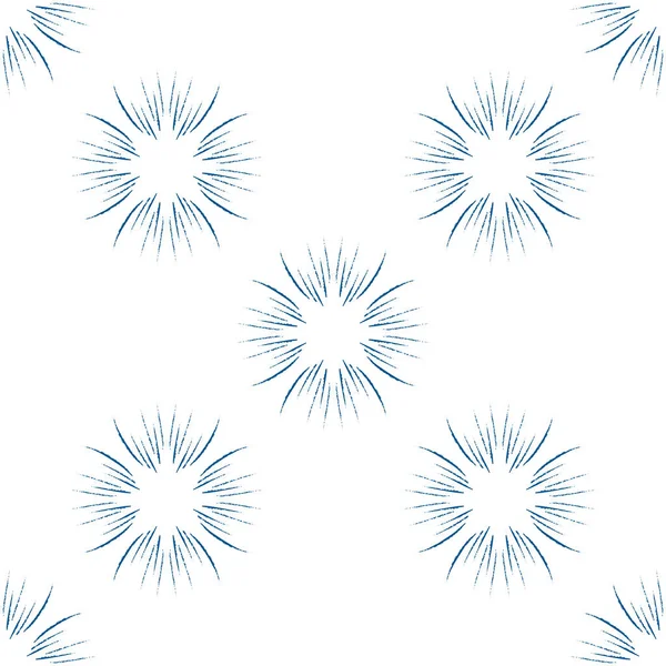 Mavi kar tanesi, beyaz arka planda kusursuz desen çiziyor. El çizimi kış öğeleri ve bayram kartı, baskı, etkinlik, ambalaj kağıdı ve tekstil sembolü. Ev ve tekstil için Doodle vektör tasarımı