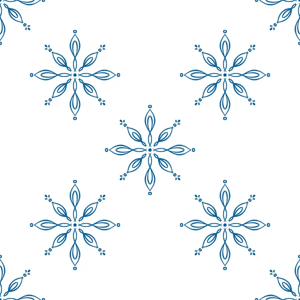 Mavi, dikişsiz kış deseni, ambalaj kağıdı ve tekstil için karalama elementleri..