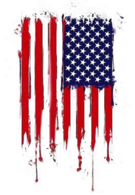 Bazı grunge efektler ile Amerikan bayrağı