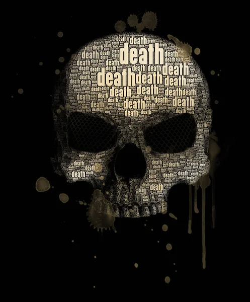Scary human skull print — Stock Photo, Image
