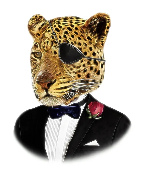 Stijlvolle leopard poster — Stockfoto
