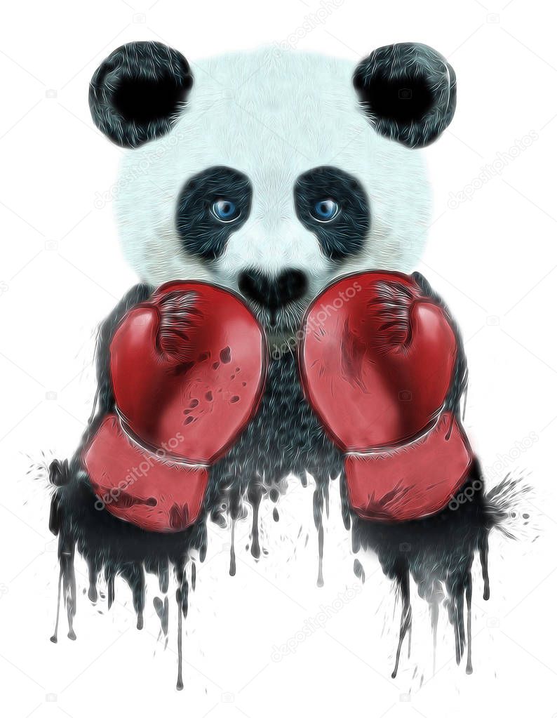 boxer panda - image for t-shirt