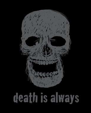 Korkunç insan kafatası yazdırma