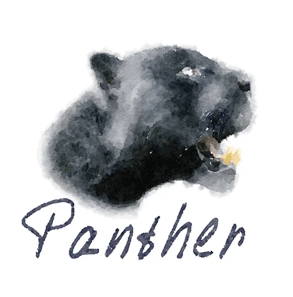 Aquarel panther ontwerp — Stockvector