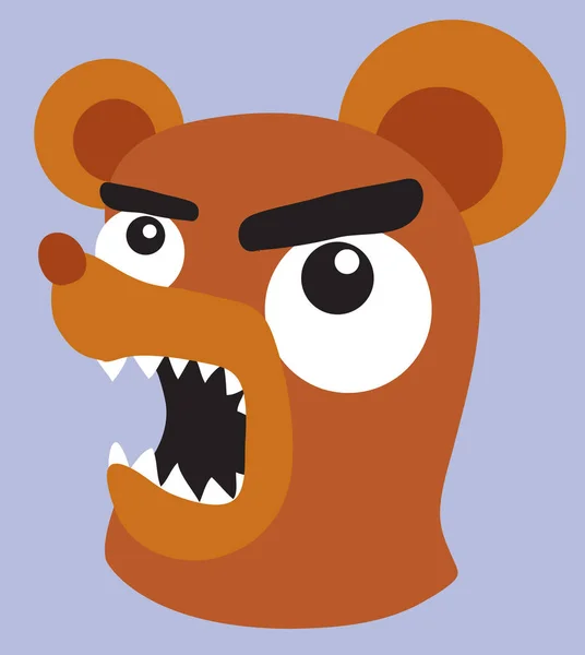 Cartoon angry bear — Stock Vector