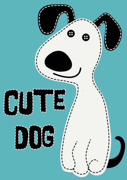 Cute cartoon dog — Stock Vector